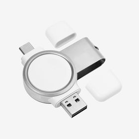 소매드 애플워치 갤럭시워치 휴대용 스마트워치 무선 충전기 USB-A&C 2in1충전기