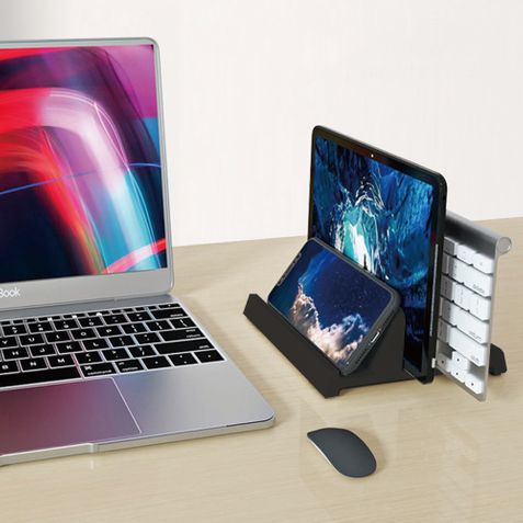 노트북 거치대 받침대 태블릿 꽂이 4슬롯 폭조절